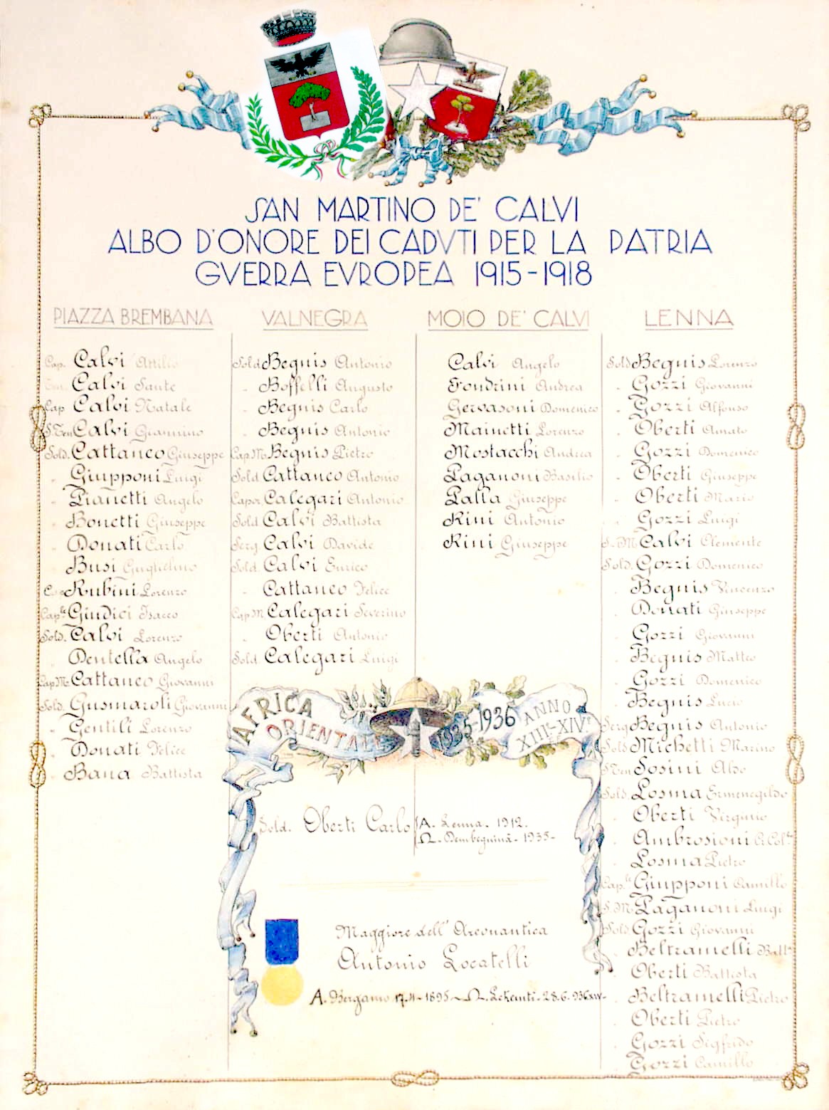 fratelli calvi,foto fratelli calvi, calvi piazza brembana, calvi 1915-18, calvi grande guerra, caduti fratelli calvi, 4 fratelli calvi, 