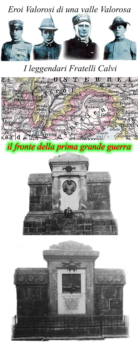 fratelli calvi,foto fratelli calvi, calvi piazza brembana, calvi 1915-18, calvi grande guerra, caduti fratelli calvi, 4 fratelli calvi, 