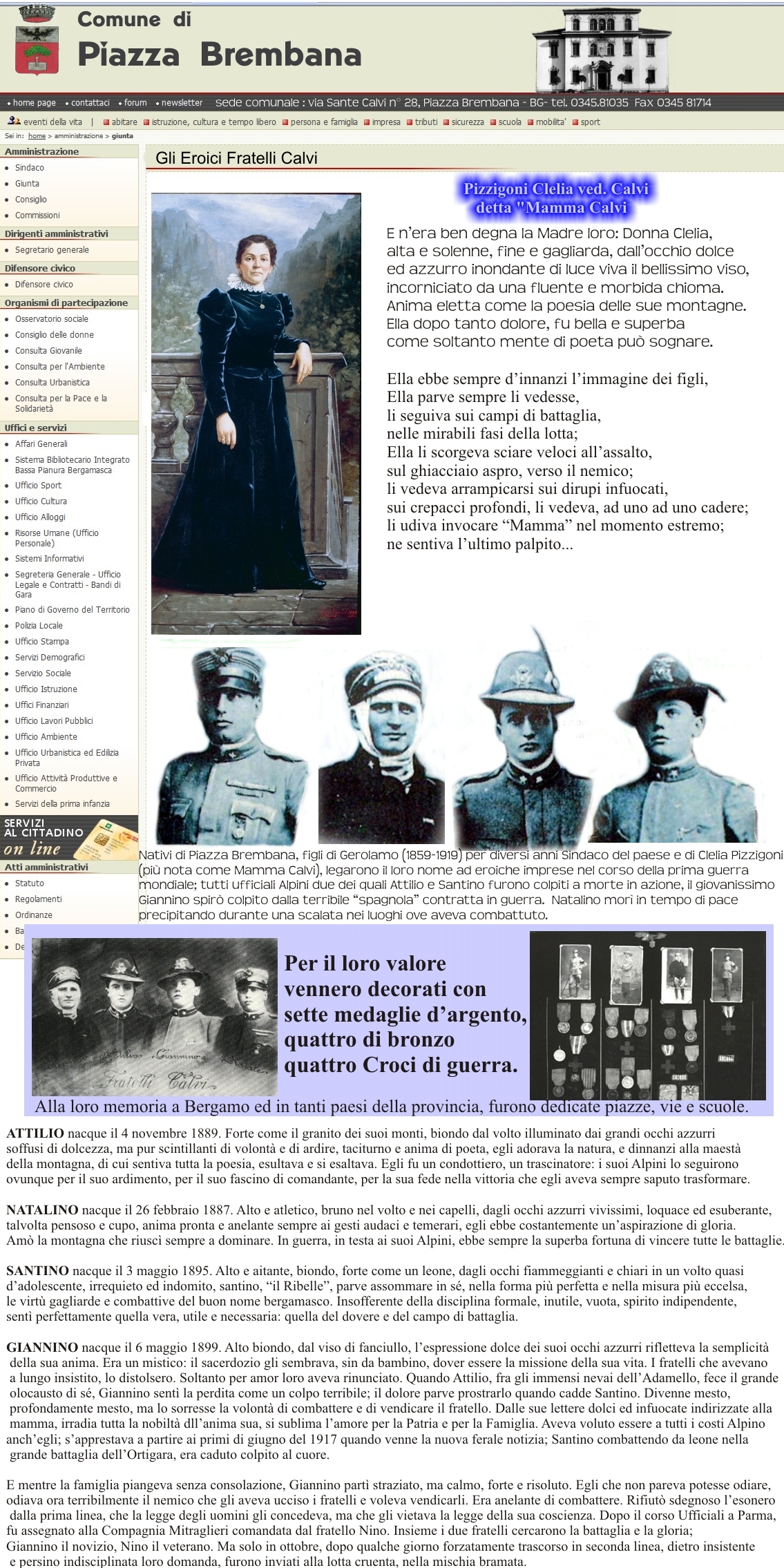 fratelli calvi,foto fratelli calvi, calvi piazza brembana, calvi 1915-18, calvi grande guerra, caduti fratelli calvi, 4 fratelli calvi, 