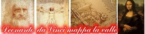 Leonardo da vinci Mappa la valle brembana su commissione " Sforza Milano " anno 1493